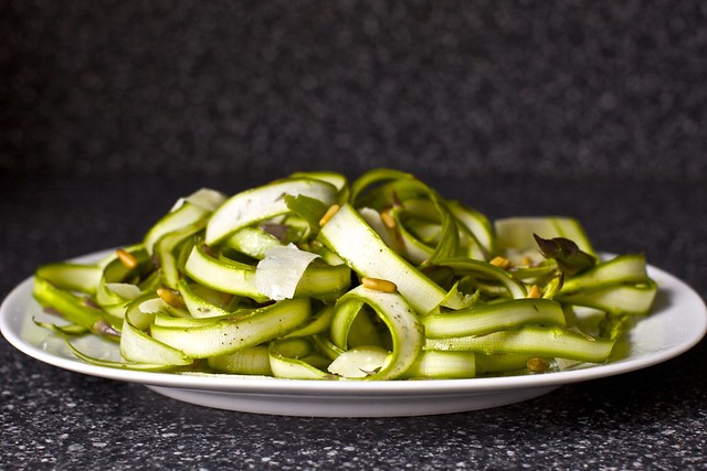 ribboned asparagus salad