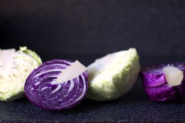 red and green cabbage