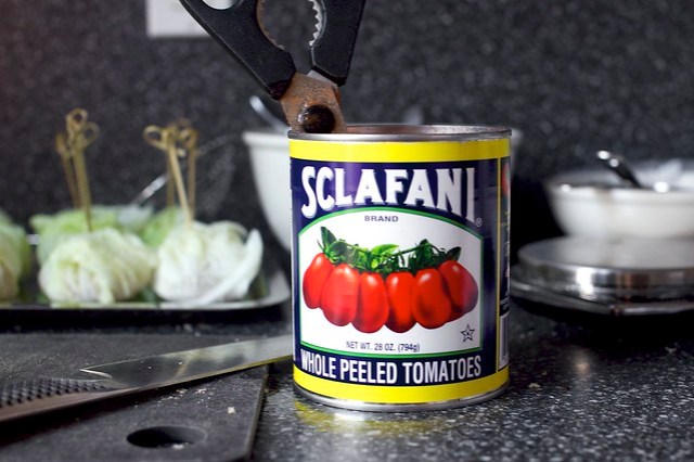 "chopping" the tomatoes